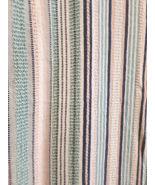 Better Homes &amp; Gardens Cotton Blue Green Peach Stripe Cloth Shower Curta... - €25,79 EUR