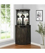 Mini Bar Corner Liquor Cabinet Wine Storage Stemware Rack Lower Cabinet ... - $9,292.07 MXN