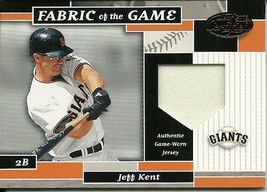 2002 Leaf Certified Materials Fabric Of The Game Base J Kent 114 Giants 041/100 - £5.99 GBP