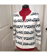 Banana Republic womens cardigan sweater sz M dalmatian spots animal prin... - $33.66 CAD