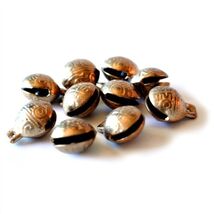 TIBETAN BRASS BELLS LOT of 10 16mm Bead Craft Temple Herding Small Metal... - $147.56 MXN