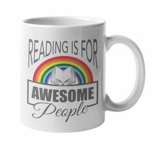 Make Your Mark Design Reading Is For Awesome People. Cute Bookworm Coffee &amp; Tea  - £16.06 GBP+