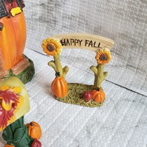Fall Fairy Garden Set, Pumpkin Fairy House, Tiny Gnome Hut, Autumn Fairy Decor image 9