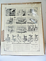 1884 Photo-Litho Sewing Machines &amp; Attachments Weaving looms - £23.58 GBP