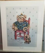 Teddy Bear Rocking Chair Bear Admiral  Martha Smith Hayes Art Print - £28.74 GBP