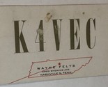 Vintage CB Ham radio Card K4VEC Nashville Tennessee 1962 - £3.88 GBP