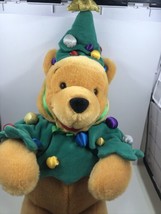 Disney Holiday Winnie The Pooh As Christmas Tree 15&quot; Plush Stuffed Animal Toy - £12.62 GBP