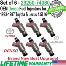 NEW OEM x6 Denso Best Upgrade Fuel Injectors For 1993-1997 Toyota, Lexus 4.5L I6 - $470.24