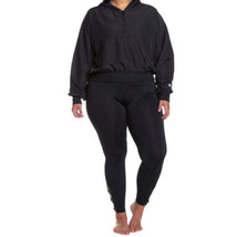 Soffe Womens Curves Plus Size Cropped Hooded Jacket,Size 2X,Black - £43.41 GBP