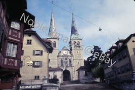 1968 Heimatwerk Zur Hofstub Street View Lucerne Switzerland Ektachrome 126 Slide - £2.73 GBP