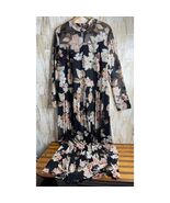 ENFOCUS WOMEN Floral Print Mock Neck Sheer Sleeve Maxi Dress Plus Size 20W - $459.14 MXN
