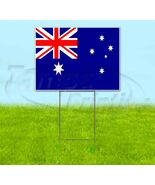AUSTRALIAN FLAG 18x24 Yard Sign WITH STAKE Corrugated Bandit BUSINESS AU... - $31.18+