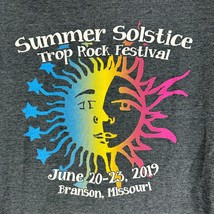 Gildan Mens&#39; Summer Solstice Trop Rock Festival 2019 T-shirt Size M Gray - £10.99 GBP
