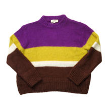 NWT La Maille Sezane Chuck Jumper in Purple Gold Multi Stripe Knit Sweater M - £101.68 GBP