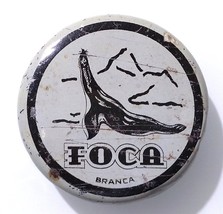FOCA WHITE ✱ Rare Vintage Antique Grease Shoe Polish Tin Can Portugal 50´s - £17.79 GBP