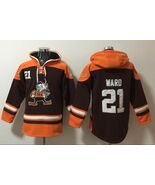 Denzel Ward Browns Lace-Up Pullover Brown Jersey Hoodie  - $59.25