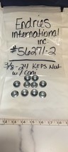Lot of 10 Endries International Inc 56271-2 3/8&quot;-24&quot; Keps Nut w/Coni - £7.68 GBP