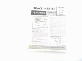 Vintage Montgomery Ward Owners Manual Space Heater WEV-21283A - £14.00 GBP