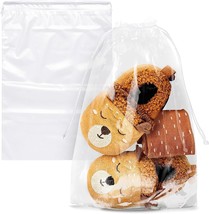 12x18 Clear Drawstring Bags 1000 Waterproof Drawstring Gift Bags Packing Storage - £175.22 GBP