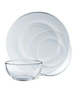 12-Pieces round Clear Glass Dinnerware Set - $48.64