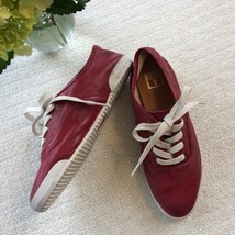 FRYE MELANIE LOW PROFILE BURNT RED LEATHER SIZE 8M SNEAKERS - $79.20