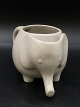 Urban Outfitters UO Home Grey Stoneware 3D Elephant Coffee Mug Tea Cup Bag - £10.67 GBP