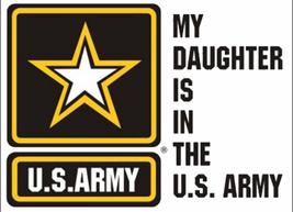 My Daughter is in The Army (Star Logo) Decal - Veteran Owned Business - £3.50 GBP