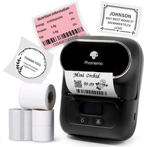 Phomemo Label Maker - M110 Address Label Printer Bluetooth Thermal, Black - $106.92