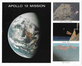 APOLLO 13 MISSION Color 8&quot; x 10&quot; Original NASA Lithograph LOVELL, SWIGER... - $12.30 CAD