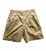 Lands End Shorts Mens 33 Traditional Fit Pleated Khaki Shorts Beige - £9.55 GBP