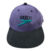 Vintage Speedo Snapback Hat | Purple &amp; Black | 90s Logo Embroidered Cap ... - $30.00