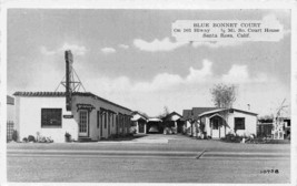 Blue Bonnet Court Motel US 101 Santa Rosa California 1940s postcard - £5.84 GBP
