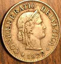 1922 Switzerland Confoederatio Helvetica 10 Rappen Coin - £1.88 GBP