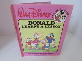 WALT DISNEY 1986 DONALD LEARNS A LESSON HARDCOVER BOOK FUN TO READ LIBRA... - $72.88 MXN