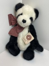 Boyds Bears Domino Panda Bear Plush 12&quot; Jointed w/ Bow Tie #57004-07 - £11.45 GBP