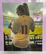 Liv Morgan Phillies Stadium Shot Signed Autograph 8x10 Wwe Tna Aew Roh Nxt Nwa - $48.37