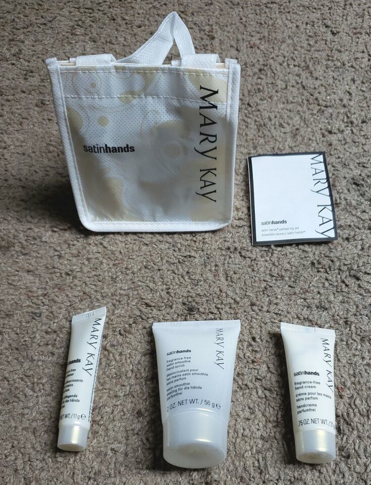 Mary Kay Satin Hands -MINI Set Travel Size- Fragrance Free -3 Pieces and... - $10.73