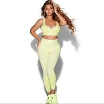 Adidas x Ivy Park Rib Panel 7/8 Tights High-Rise Waist Yellow Tint H25365 - $52.26+