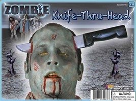 Forum Novelties -  Zombie Knife-Thru-Head -  Party Supplies - Novelty Headband - £7.23 GBP