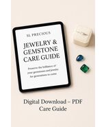 Jewelry Care Guide PDF | Gemstone &amp; Silver Cleaning Instructions | Print... - $13.34