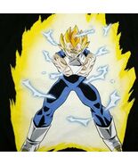 Dragon Ball Z Vegeta Super Saiyan T-Shirt Big Black Fire Anime Men’s Small  - $581.63 MXN