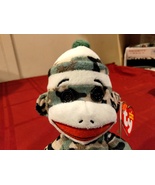 Ty Beanie Babies Camouflage Army Sock Monkey (Button Eyes) - £13.42 GBP