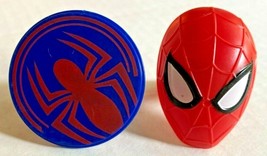 Bakery Crafts Plastic Cupcake Rings Favors Toppers New Lot of 6 &quot;Spiderm... - $6.99