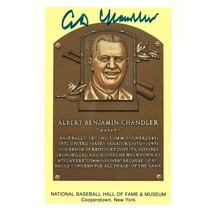 Al Happy Chandler Signed HOF Plaque Postcard JSA COA Commissioner Autograph - £33.89 GBP