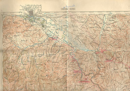 1925 Original Military Topographic Map Skoplje Veles Vardar Macedonia Yugoslavia - £24.82 GBP