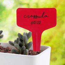 10 Pcs Red T-Shape Plant Labels Reusable Waterproof #MNTS - £5.58 GBP