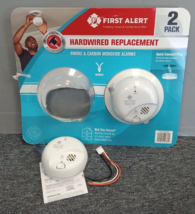 2 PACK First Alert SC 9120B Hardwired Smoke &amp; Carbon Monoxide Alarms (OP... - £35.94 GBP