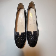 SAS Womens Black Sonyo Slip on low heel patent leather made in the USA Size 8N - £19.08 GBP