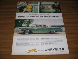 1959 Print Ad Chrysler Windsor 4-Door Hardtop Revel in Roominess - $14.01