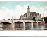 Main Street Bridge Dayton Ohio OH DB Postcard I18 - $4.42